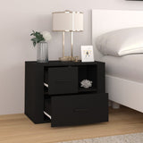 NNEVL Bedside Cabinet Black 60x36x45 cm Engineered Wood