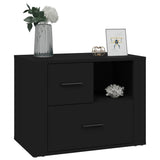 NNEVL Bedside Cabinet Black 60x36x45 cm Engineered Wood