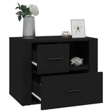 NNEVL Bedside Cabinet Black 60x36x45 cm Engineered Wood