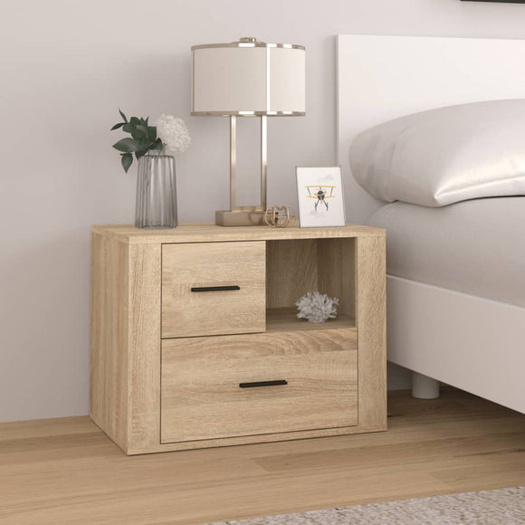 NNEVL Bedside Cabinet Sonoma Oak 60x36x45 cm Engineered Wood