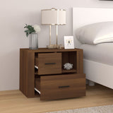NNEVL Bedside Cabinet Brown Oak 60x36x45 cm Engineered Wood