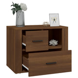 NNEVL Bedside Cabinet Brown Oak 60x36x45 cm Engineered Wood