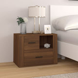 NNEVL Bedside Cabinet Brown Oak 60x36x45 cm Engineered Wood