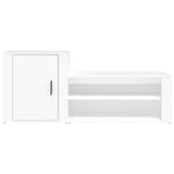 NNEVL Shoe Cabinet White 130x35x54 cm Engineered Wood