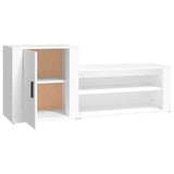 NNEVL Shoe Cabinet White 130x35x54 cm Engineered Wood