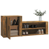 NNEVL Shoe Cabinet Smoked Oak 130x35x54 cm Engineered Wood