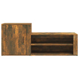 NNEVL Shoe Cabinet Smoked Oak 130x35x54 cm Engineered Wood