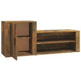 NNEVL Shoe Cabinet Smoked Oak 130x35x54 cm Engineered Wood