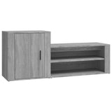 NNEVL Shoe Cabinet Grey Sonoma 130x35x54 cm Engineered Wood