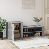 NNEVL Shoe Cabinet Grey Sonoma 130x35x54 cm Engineered Wood