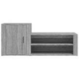 NNEVL Shoe Cabinet Grey Sonoma 130x35x54 cm Engineered Wood