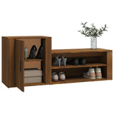 NNEVL Shoe Cabinet Brown Oak 130x35x54 cm Engineered Wood
