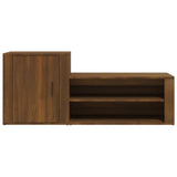 NNEVL Shoe Cabinet Brown Oak 130x35x54 cm Engineered Wood
