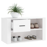 NNEVL Shoe Cabinet White 80x35x45 cm Engineered Wood
