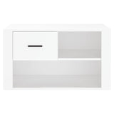 NNEVL Shoe Cabinet White 80x35x45 cm Engineered Wood
