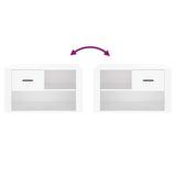 NNEVL Shoe Cabinet White 80x35x45 cm Engineered Wood