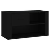 NNEVL Shoe Cabinet Black 80x35x45 cm Engineered Wood