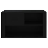 NNEVL Shoe Cabinet Black 80x35x45 cm Engineered Wood