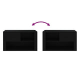 NNEVL Shoe Cabinet Black 80x35x45 cm Engineered Wood