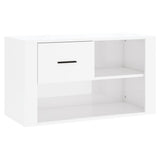 NNEVL Shoe Cabinet High Gloss White 80x35x45 cm Engineered Wood
