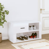 NNEVL Shoe Cabinet High Gloss White 80x35x45 cm Engineered Wood
