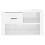 NNEVL Shoe Cabinet High Gloss White 80x35x45 cm Engineered Wood