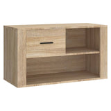 NNEVL Shoe Cabinet Sonoma Oak 80x35x45 cm Engineered Wood