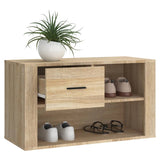 NNEVL Shoe Cabinet Sonoma Oak 80x35x45 cm Engineered Wood