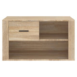 NNEVL Shoe Cabinet Sonoma Oak 80x35x45 cm Engineered Wood
