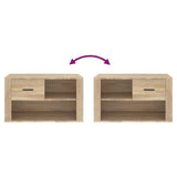 NNEVL Shoe Cabinet Sonoma Oak 80x35x45 cm Engineered Wood