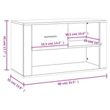 NNEVL Shoe Cabinet Sonoma Oak 80x35x45 cm Engineered Wood