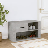 NNEVL Shoe Cabinet Concrete Grey 80x35x45 cm Engineered Wood