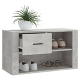 NNEVL Shoe Cabinet Concrete Grey 80x35x45 cm Engineered Wood