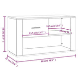 NNEVL Shoe Cabinet Concrete Grey 80x35x45 cm Engineered Wood