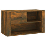 NNEVL Shoe Cabinet Smoked Oak 80x35x45 cm Engineered Wood