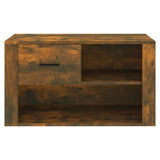 NNEVL Shoe Cabinet Smoked Oak 80x35x45 cm Engineered Wood
