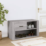 NNEVL Shoe Cabinet Grey Sonoma 80x35x45 cm Engineered Wood
