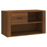 NNEVL Shoe Cabinet Brown Oak 80x35x45 cm Engineered Wood