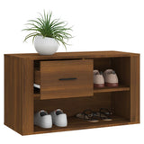 NNEVL Shoe Cabinet Brown Oak 80x35x45 cm Engineered Wood