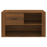 NNEVL Shoe Cabinet Brown Oak 80x35x45 cm Engineered Wood