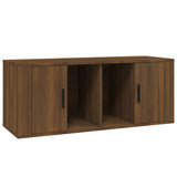 NNEVL TV Cabinet Brown Oak 100x35x40 cm Engineered Wood