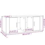 NNEVL TV Cabinet Brown Oak 100x35x40 cm Engineered Wood