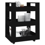 NNEVL Kitchen Trolley Black 60x45x80 cm Engineered Wood