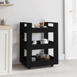 NNEVL Kitchen Trolley Black 60x45x80 cm Engineered Wood