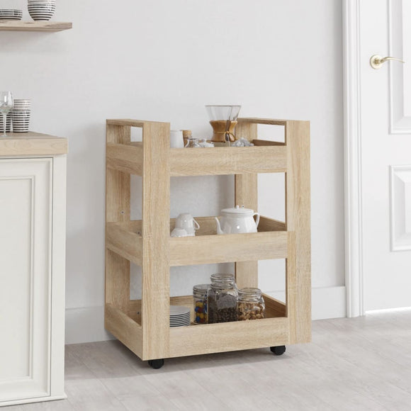 NNEVL Kitchen Trolley Sonoma Oak 60x45x80 cm Engineered Wood