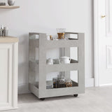 NNEVL Kitchen Trolley Concrete Grey 60x45x80 cm Engineered Wood
