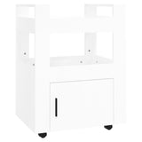 NNEVL Kitchen Trolley High Gloss White 60x45x80 cm Engineered Wood