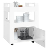 NNEVL Kitchen Trolley High Gloss White 60x45x80 cm Engineered Wood