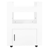 NNEVL Kitchen Trolley High Gloss White 60x45x80 cm Engineered Wood