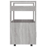 NNEVL Kitchen Trolley Grey Sonoma 60x45x80 cm Engineered Wood